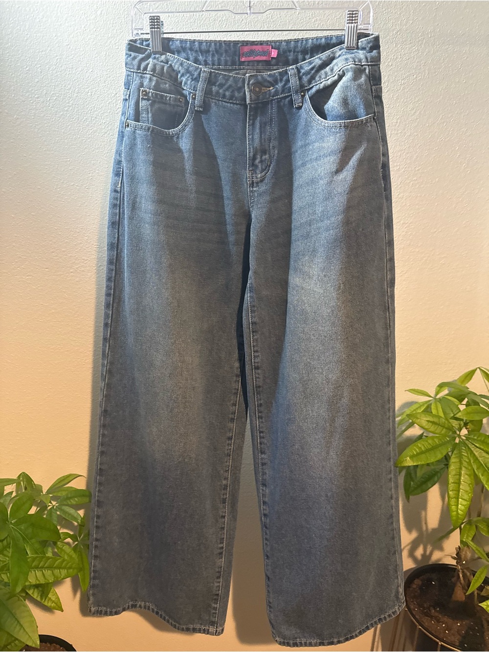 Edited Wide Leg Jeans – Size S – Mid Rise Denim
